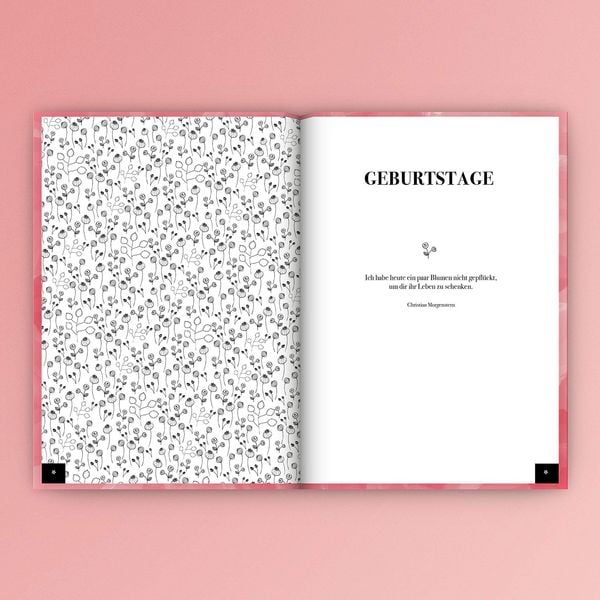 Produktbild: Adressbuch mit Geburtstagskalender | Kontaktbuch in DIN A5| Telefonregister & Adressbuch mit Telefonnummer, Adresse, E-Mail | Telefonbuch rosa