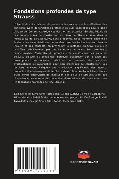 Produktbild: Fondations profondes de type Strauss