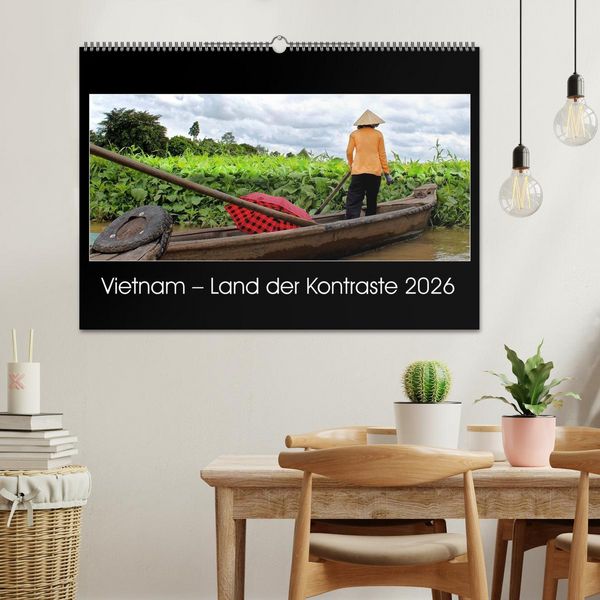 Produktbild: Vietnam &ndash; Land der Kontraste 2026 (Wandkalender 2026 DIN A2 quer), CALVENDO Monatskalender