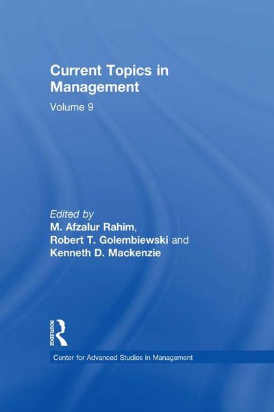 Produktbild: Current Topics in Management