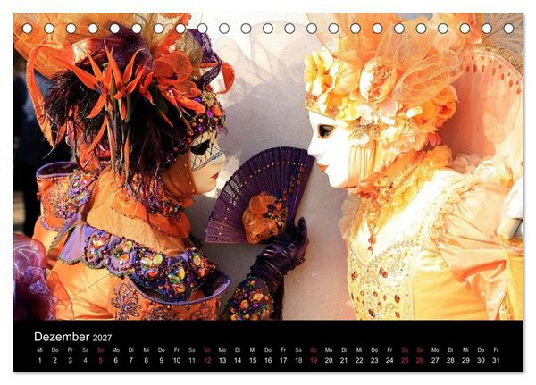 Produktbild: Venedig Maskenball (Tischkalender 2027 DIN A5 quer), CALVENDO Monatskalender