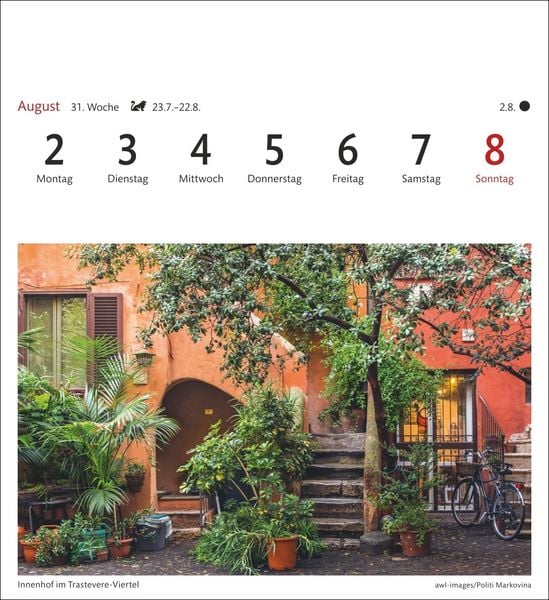 Produktbild: Rom Sehnsuchtskalender 2027 - Wochenkalender mit 53 Postkarten