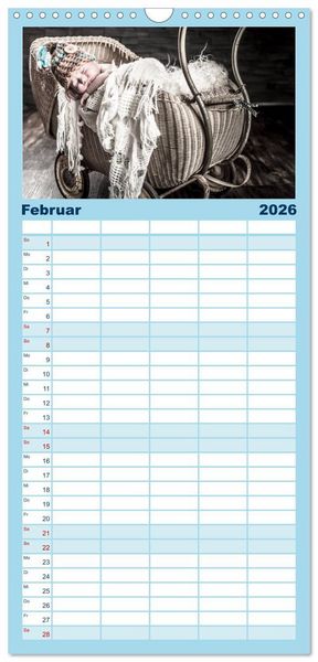 Produktbild: Familienplaner 2026 - Baby - s&uuml;&szlig;e Tr&auml;ume mit 5 Spalten (Wandkalender, 21 x 45 cm) CALVENDO