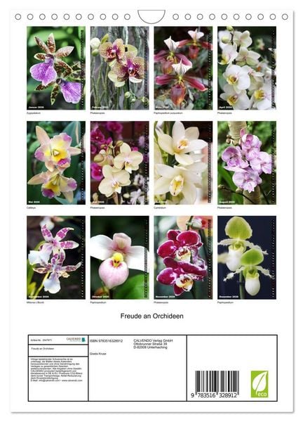 Produktbild: Freude an Orchideen (Wandkalender 2026 DIN A4 hoch), CALVENDO Monatskalender