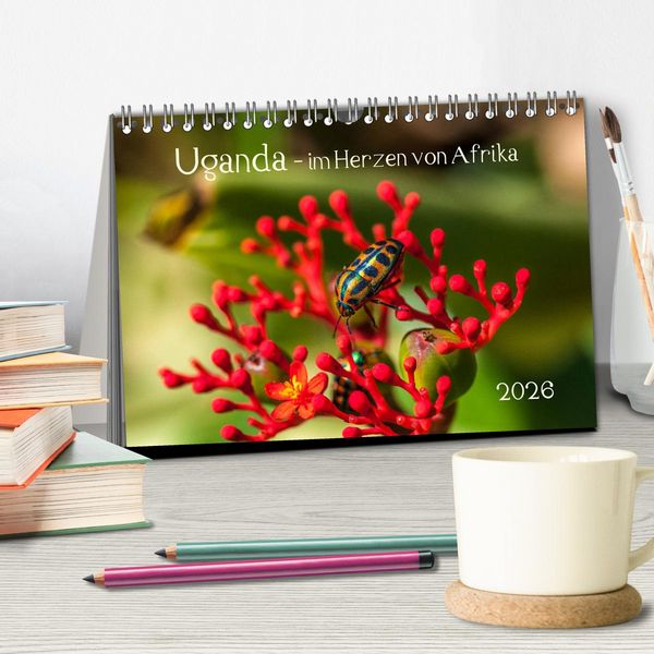 Produktbild: Uganda - im Herzen von Afrika (Tischkalender 2026 DIN A5 quer), CALVENDO Monatskalender