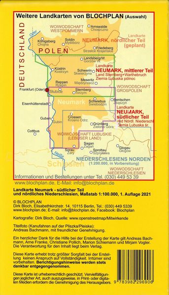 Produktbild: Landkarte Neumark - s&uuml;dlicher Teil