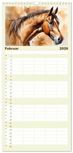 Produktbild: Familienplaner 2026 - Elegant und anmutig mit 5 Spalten (Wandkalender, 21 x 45 cm) CALVENDO