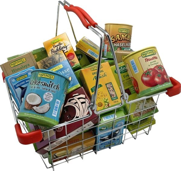 Kaufmannsladenartikel Naturkost Korb Rapunzel