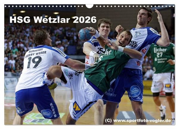 HSG Wetzlar - Handball Bundesliga 2026 (Wandkalender 2026 DIN A3 quer), CALVENDO Monatskalender