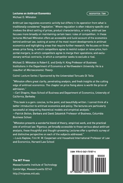 Produktbild: Lectures on Antitrust Economics