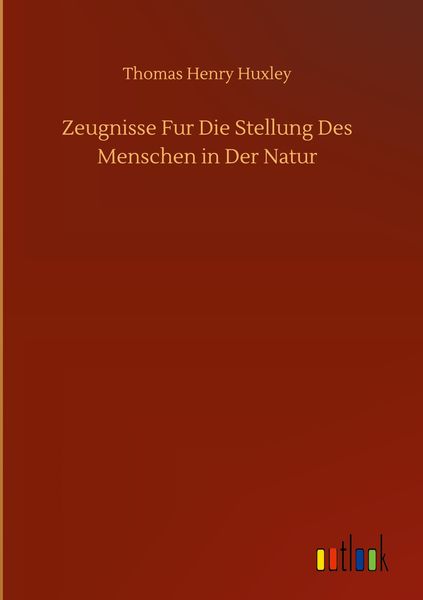 Produktbild: Zeugnisse Fur Die Stellung Des Menschen in Der Natur