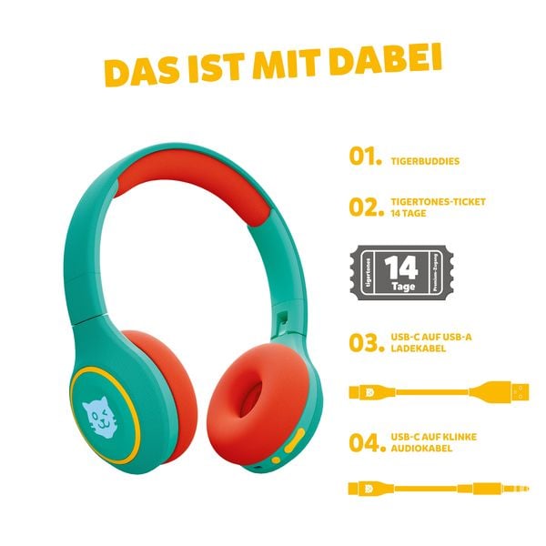 Produktbild: Tiger Media - Tigerbuddies Kinderkopfh&ouml;rer - Funky Green