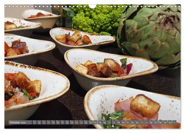 Produktbild: Perfekt angerichtet - Fingerfood, Appetizer und Desserts (Wandkalender 2026 DIN A3 quer), CALVENDO Monatskalender