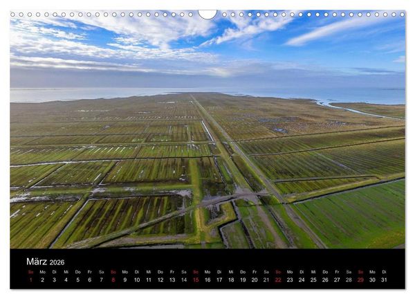 Produktbild: Luftaufnahmen - Faszinierendes Nordfriesland (Wandkalender 2026 DIN A3 quer), CALVENDO Monatskalender