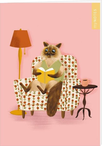 MyNOTES Papeterie: Notizheft Katzen regieren die Welt – Lesekatze, Buch von , arsedition, 4014489140887
