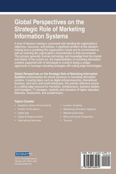 Produktbild: Global Perspectives on the Strategic Role of Marketing Information Systems