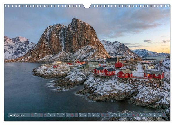 Produktbild: Lofoten, Norway's untamed beauty in Winter (Wall Calendar 2026 DIN A3 landscape), CALVENDO 12 Month Wall Calendar