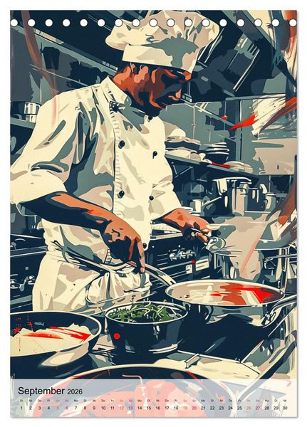 Produktbild: Chef de Cuisine - Mein Traumberuf Koch (Tischkalender 2026 DIN A5 hoch), CALVENDO Monatskalender