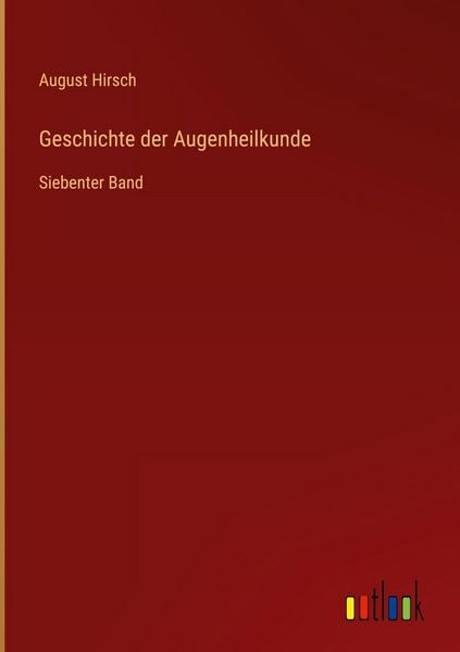 Produktbild: Geschichte der Augenheilkunde