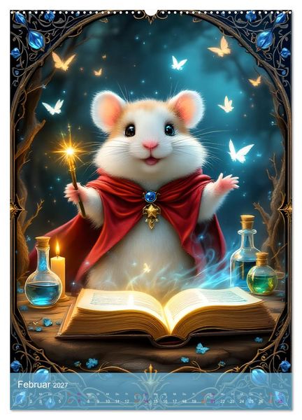 Produktbild: Einfach gl&uuml;cklich. Mit Hamsterfreunden durchs Jahr (Wandkalender 2027 DIN A2 hoch), CALVENDO Monatskalender