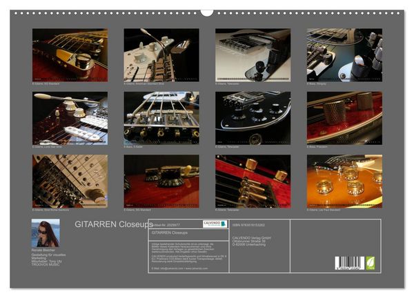 Produktbild: GITARREN Closeups (Wandkalender 2026 DIN A2 quer), CALVENDO Monatskalender