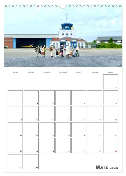 Produktbild: Follow me and have fun - kleine Leute am Flugplatz (Wandkalender 2026 DIN A3 hoch), CALVENDO Monatskalender