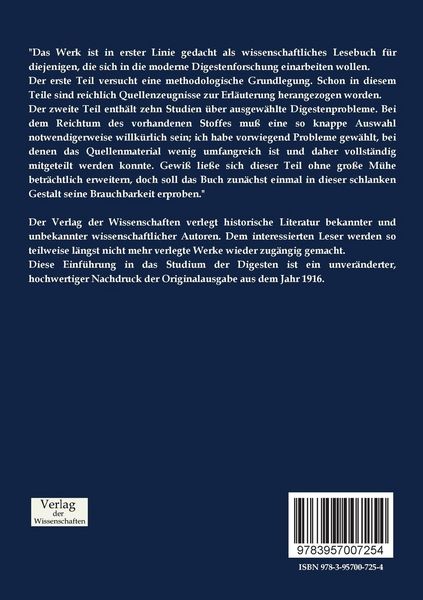 Produktbild: Einf&uuml;hrung in das Studium der Digesten