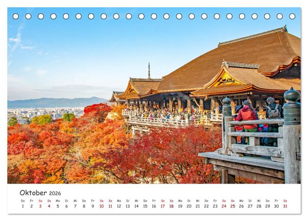 Produktbild: Unterwegs in Japan (Tischkalender 2026 DIN A5 quer), CALVENDO Monatskalender
