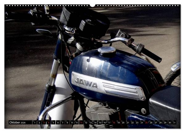 Produktbild: Motorrad-Legenden: JAWA (hochwertiger Premium Wandkalender 2026 DIN A2 quer), Kunstdruck in Hochglanz