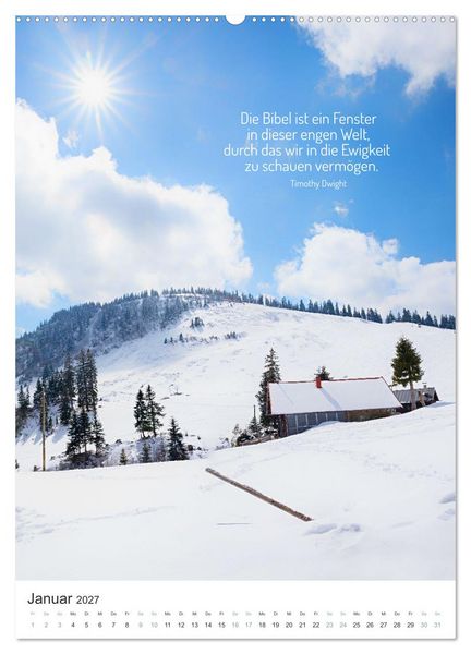 Produktbild: Christliche Natur-Poster (Wandkalender 2027 DIN A2 hoch), CALVENDO Monatskalender