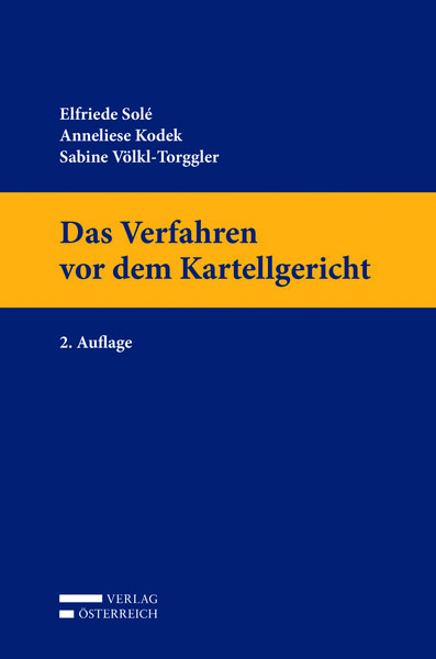 Produktbild: Das Verfahren vor dem Kartellgericht