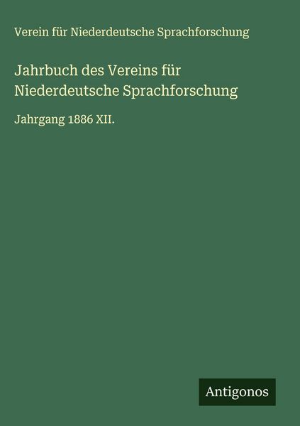 Produktbild: Jahrbuch des Vereins f&uuml;r Niederdeutsche Sprachforschung