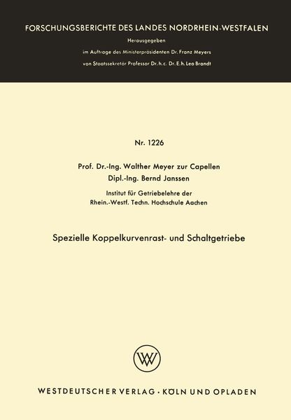 Produktbild: Spezielle Koppelkurvenrast- und Schaltgetriebe