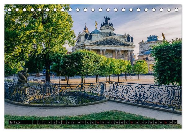 Produktbild: Barockperle Dresden (Tischkalender 2026 DIN A5 quer), CALVENDO Monatskalender