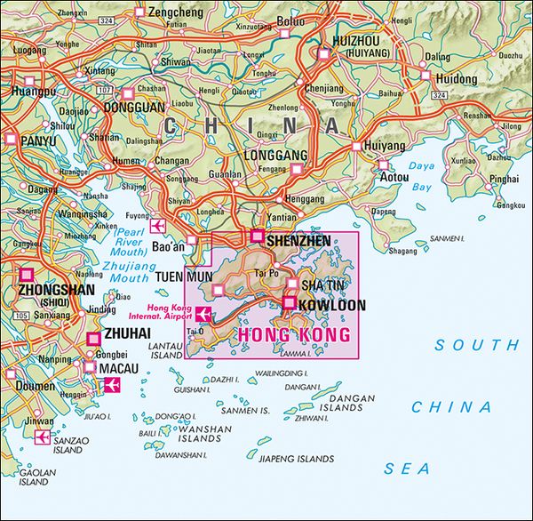 Produktbild: Nelles Map Landkarte Hong Kong