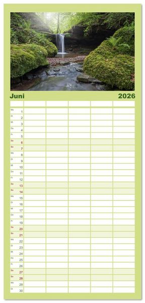 Produktbild: Familienplaner 2026 - Heimat Entdecken - Eifel mit 5 Spalten (Wandkalender, 21 x 45 cm) CALVENDO