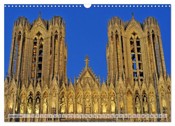 Produktbild: Lumi&egrave;re de cath&eacute;drale (Calendrier mural 2026 DIN A3 vertical), CALVENDO calendrier mensuel