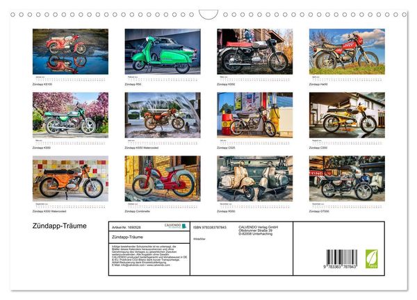 Produktbild: Zündapp-Träume (Wandkalender 2025 DIN A3 quer), CALVENDO Monatskalender