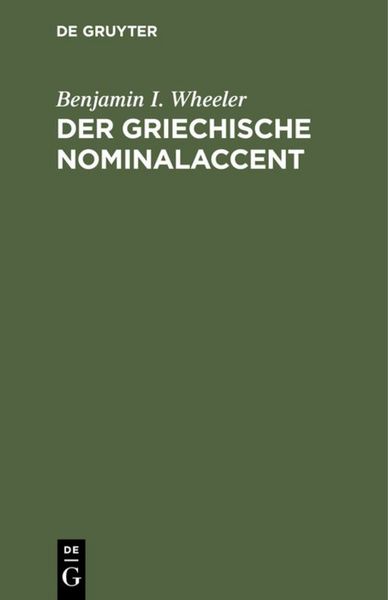 Produktbild: Der griechische Nominalaccent