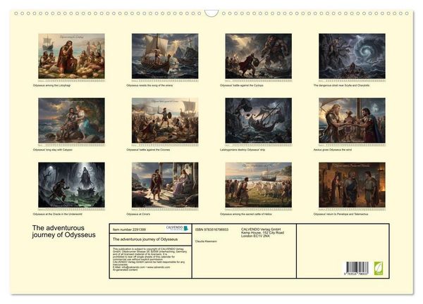 Produktbild: The adventurous journey of Odysseus (Wall Calendar 2027 DIN A2 landscape), CALVENDO 12 Month Wall Calendar