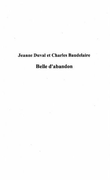 Produktbild: Jeanne Duval Et Charles Baudelaire
