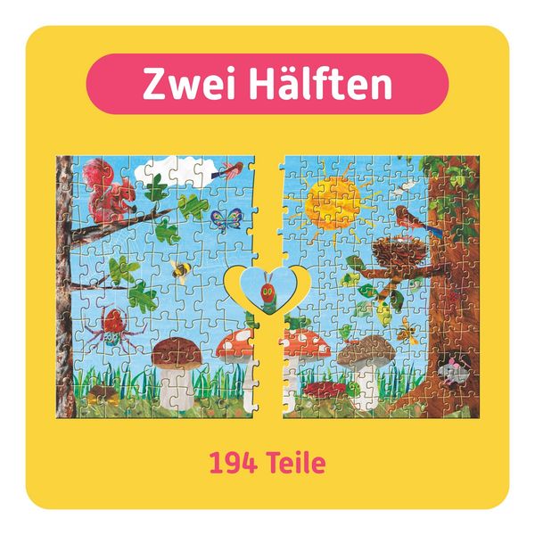 Produktbild: TEAMPUZZLE &ndash; Die kleine Raupe Nimmersatt &ndash; 194 Teile &ndash; Kinderpuzzle mit gro&szlig;en & kleinen Teilen