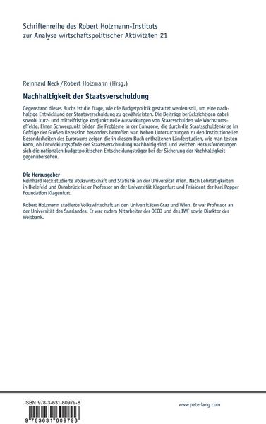 Produktbild: Nachhaltigkeit der Staatsverschuldung