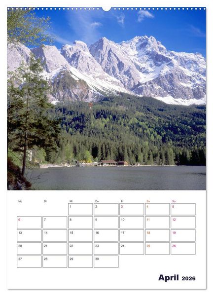 Produktbild: Sch&ouml;nes Land Bayern (Wandkalender 2026 DIN A2 hoch), CALVENDO Monatskalender