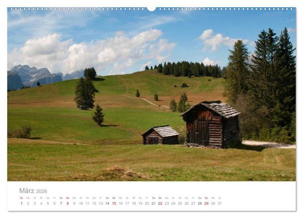Produktbild: Bekannte und unbekannte Almen in S&uuml;dtirol (Wandkalender 2026 DIN A2 quer), CALVENDO Monatskalender