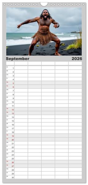 Produktbild: Familienplaner 2026 - Krieger - Im Wandel der Zeit mit 5 Spalten (Wandkalender, 21 x 45 cm) CALVENDO
