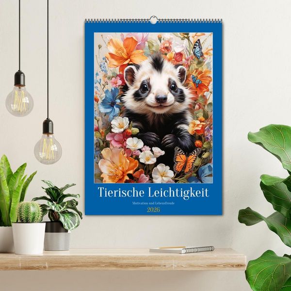 Produktbild: Tierische Leichtigkeit (Wandkalender 2026 DIN A2 hoch), CALVENDO Monatskalender