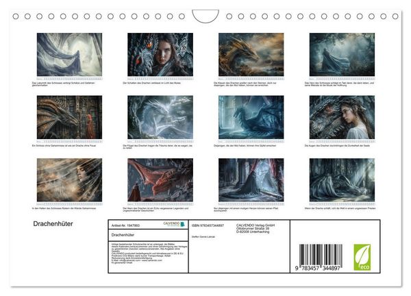 Produktbild: Drachenh&uuml;ter (Wandkalender 2026 DIN A4 quer), CALVENDO Monatskalender