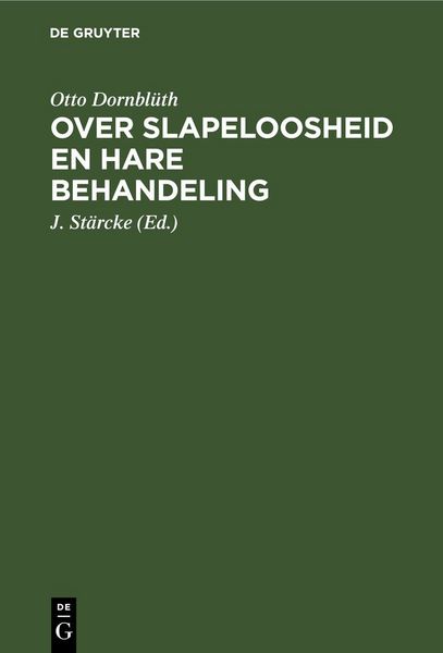 Produktbild: Over slapeloosheid en hare behandeling