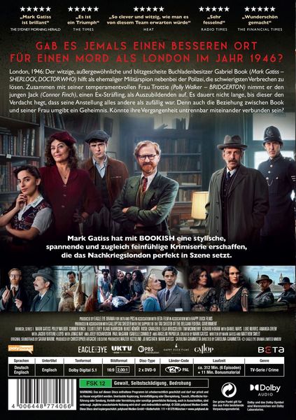 Produktbild: Bookish - Ein Mord spricht B&auml;nde. Die komplette erste Staffel [2 DVDs]